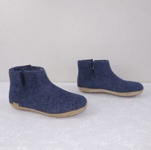 GLERUPS Wool Booties Leather Sole